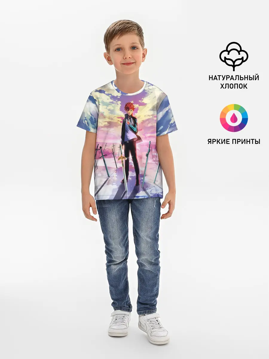 Детская базовая футболка / Emiya Shirou