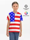 Детская базовая футболка / АМЕРИКАНСКИЙ ФЛАГ