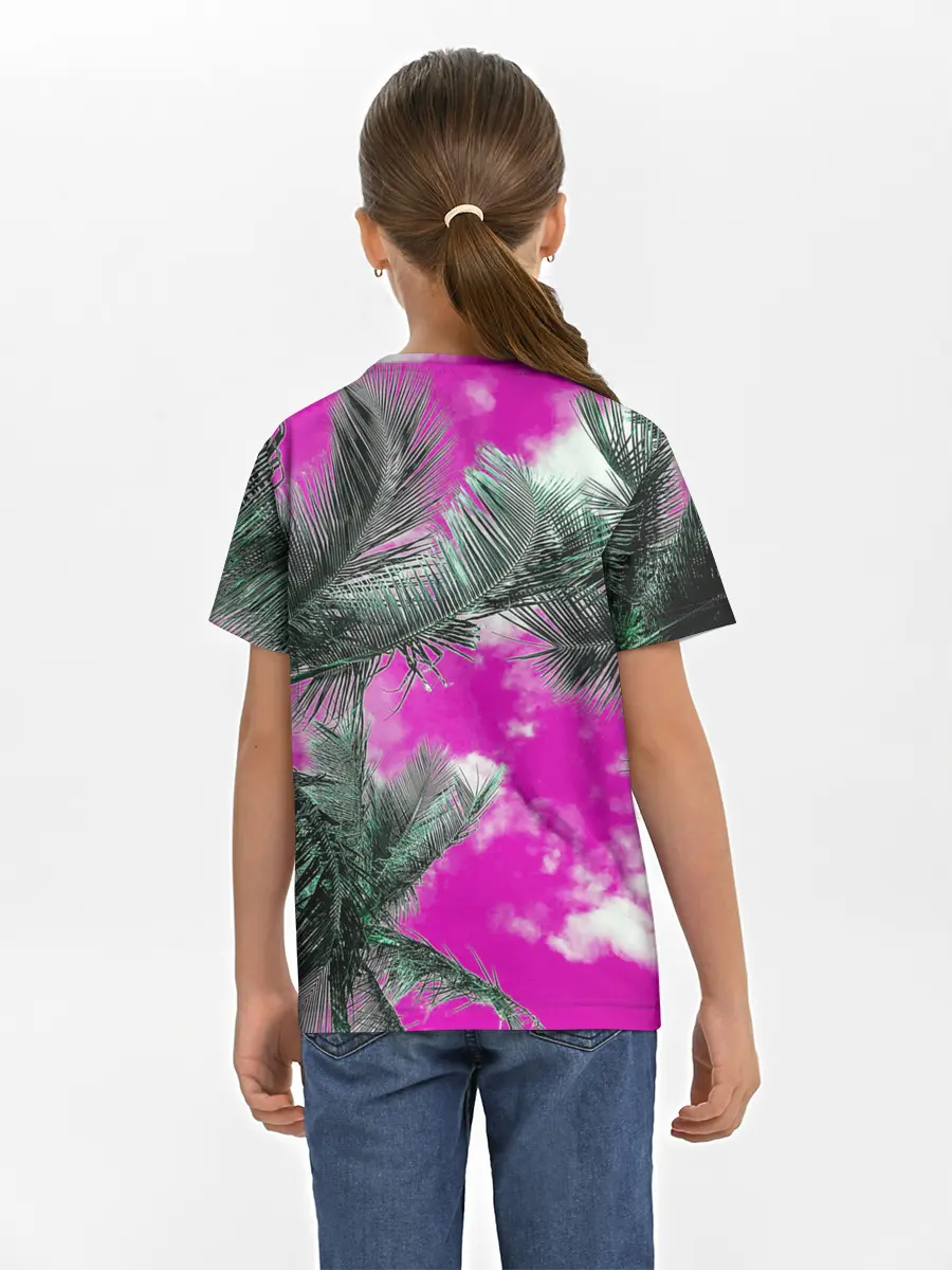 Детская базовая футболка / Palms Glitch