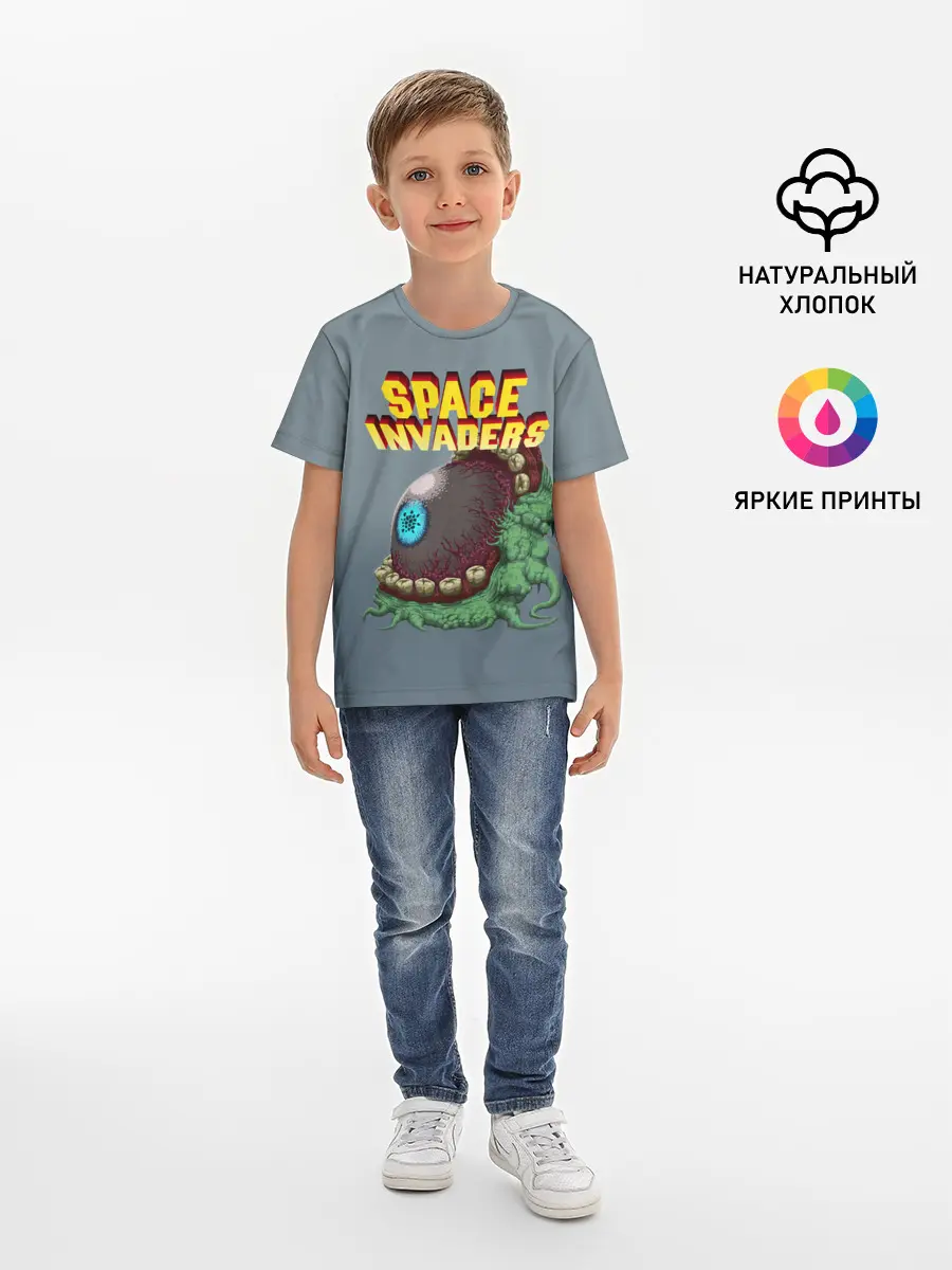 Детская базовая футболка / Boss | Space Invaders | Old game
