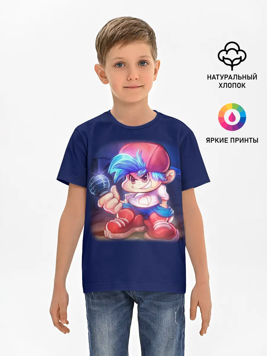 Детская базовая футболка / Friday Night Funkin Бойфренд