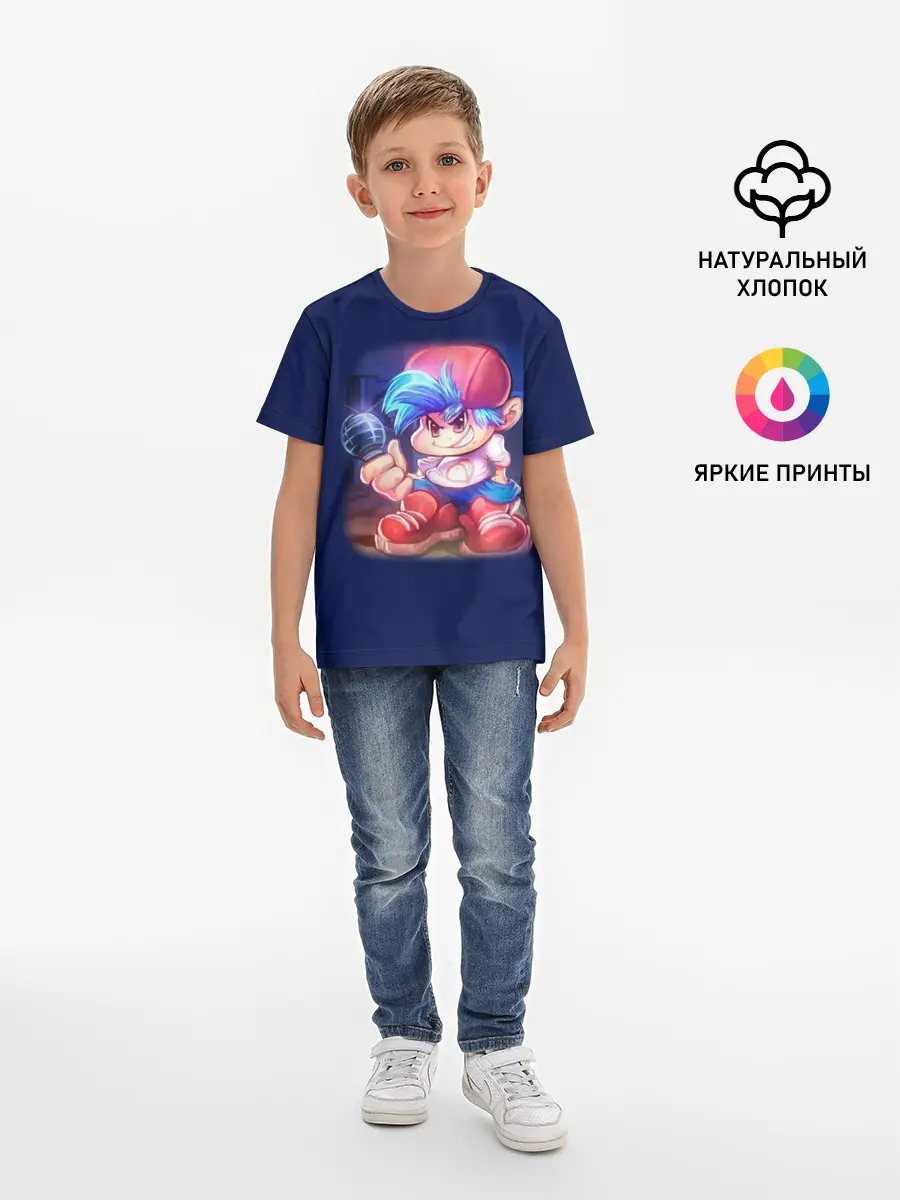 Детская базовая футболка / Friday Night Funkin Бойфренд