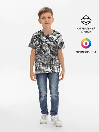 Детская базовая футболка / Демонический хаос