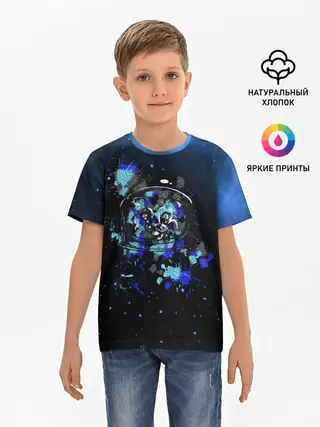 Детская базовая футболка / Космический кот