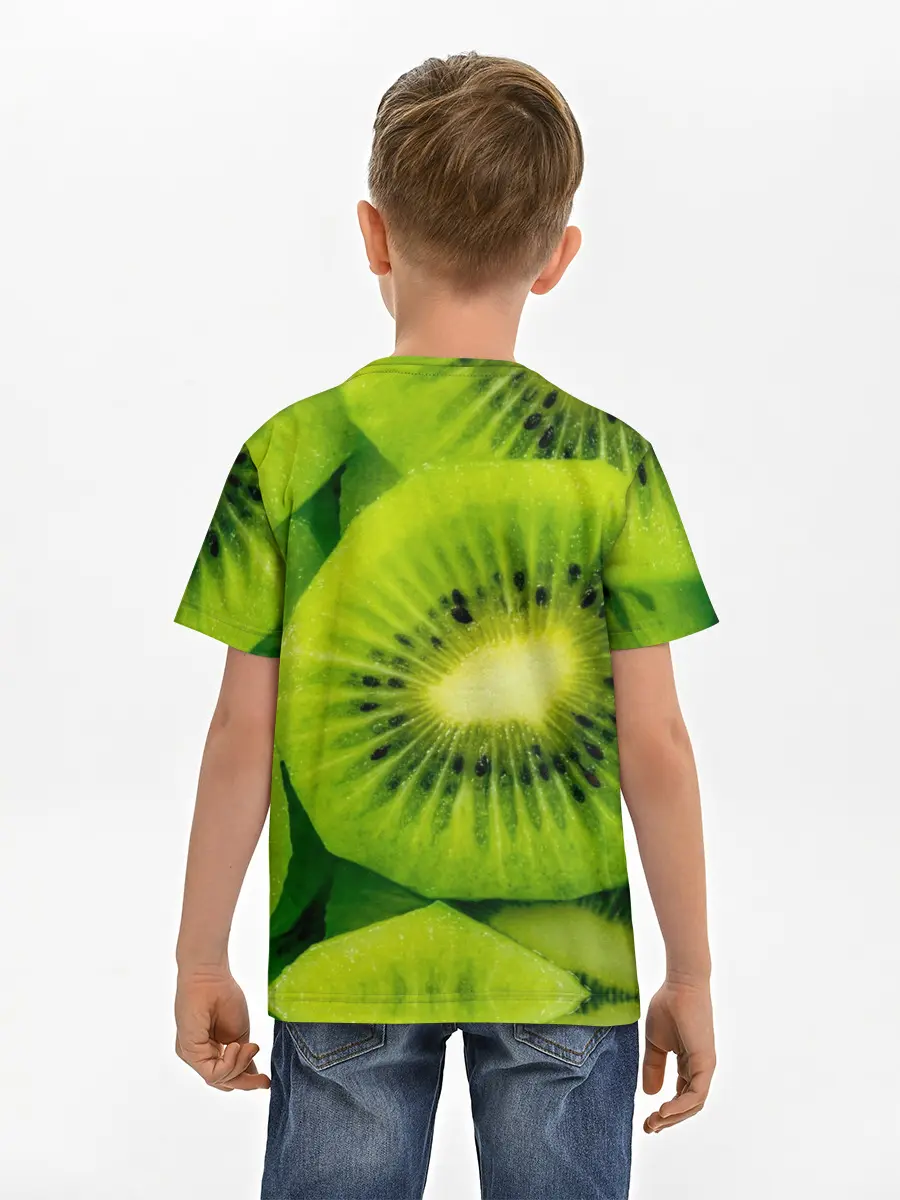 Детская базовая футболка / Зеленый киви