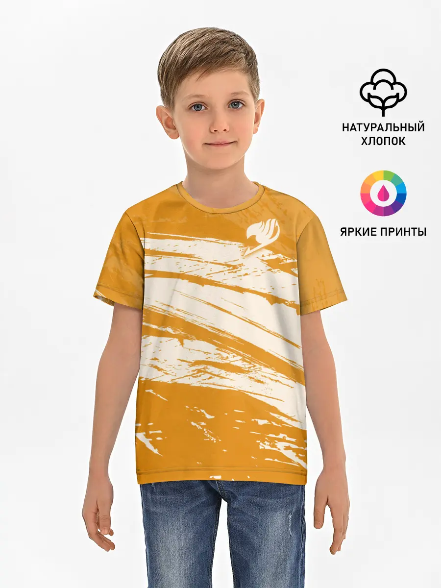 Детская базовая футболка / Хвост Феи оранжевые тона