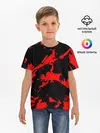Детская базовая футболка / Красный на черном