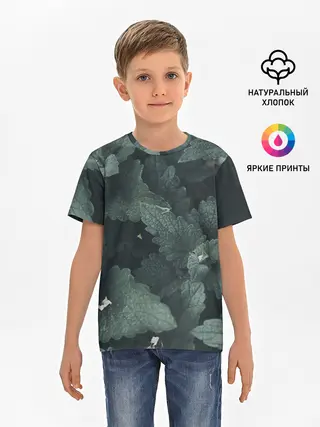 Детская базовая футболка / Мята.