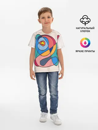 Детская базовая футболка / Абстракция полет фантазии