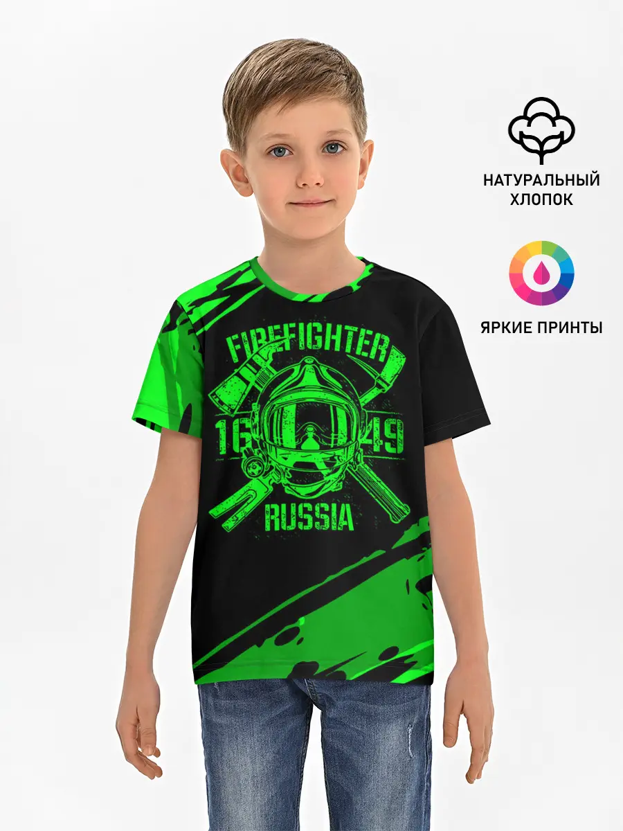 Детская базовая футболка / FIREFIGHTER 1649 RUSSIA