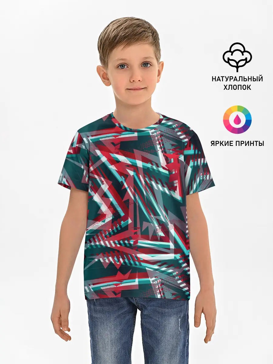 Детская базовая футболка / Glitch микс
