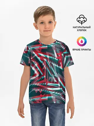 Детская базовая футболка / Glitch микс