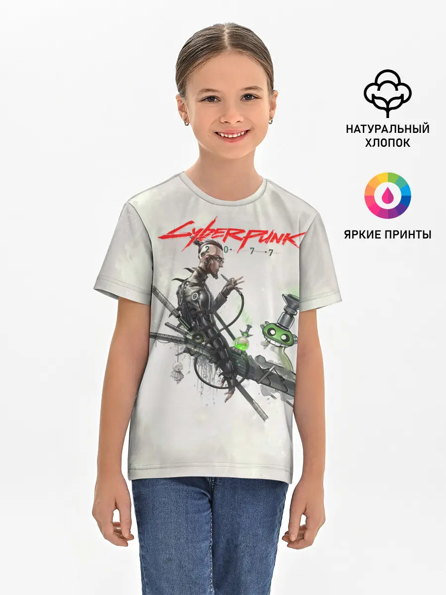 Детская базовая футболка / CYBERPUNK 2077