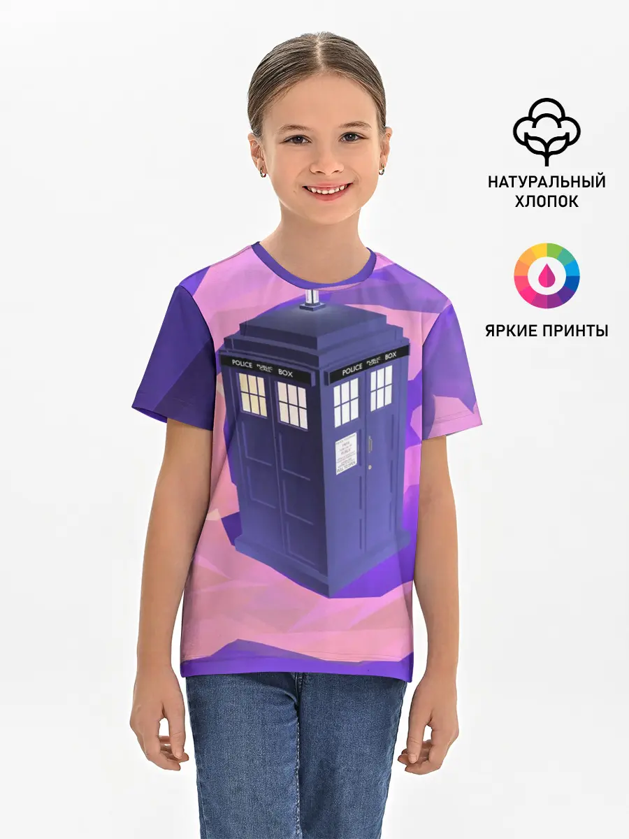 Детская базовая футболка / CRAZY TARDIS