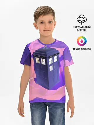 Детская базовая футболка / CRAZY TARDIS