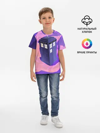 Детская базовая футболка / CRAZY TARDIS