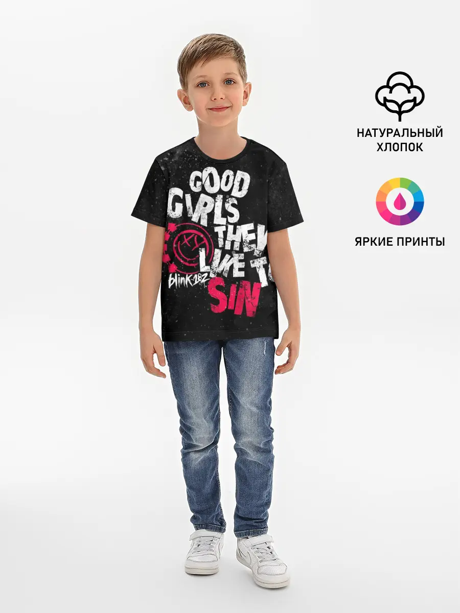 Детская базовая футболка / Blink 182, Good Girl