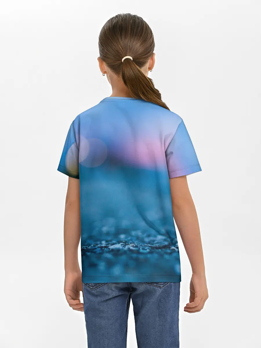 Детская базовая футболка / PUBG light blue