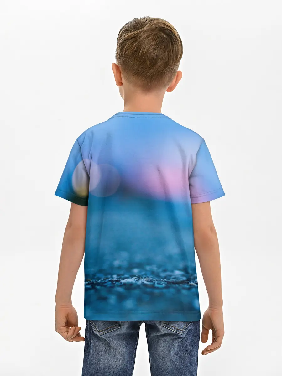 Детская базовая футболка / PUBG light blue