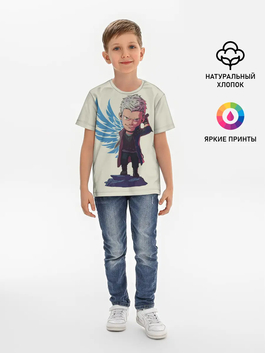 Детская базовая футболка / Nero Big head