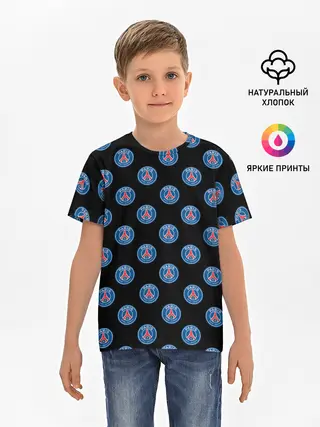 Детская базовая футболка / ПСЖ ПАТТЕРН | PSG PATTERN