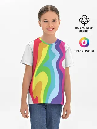 Детская базовая футболка / Радуга