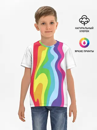 Детская базовая футболка / Радуга