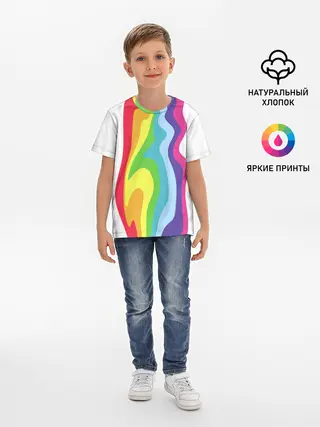 Детская базовая футболка / Радуга
