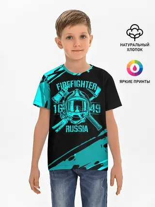 Детская базовая футболка / FIREFIGHTER 1649 RUSSIA