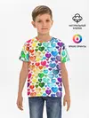 Детская базовая футболка / Радужные сердечки