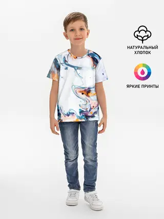Детская базовая футболка / Брызги красок