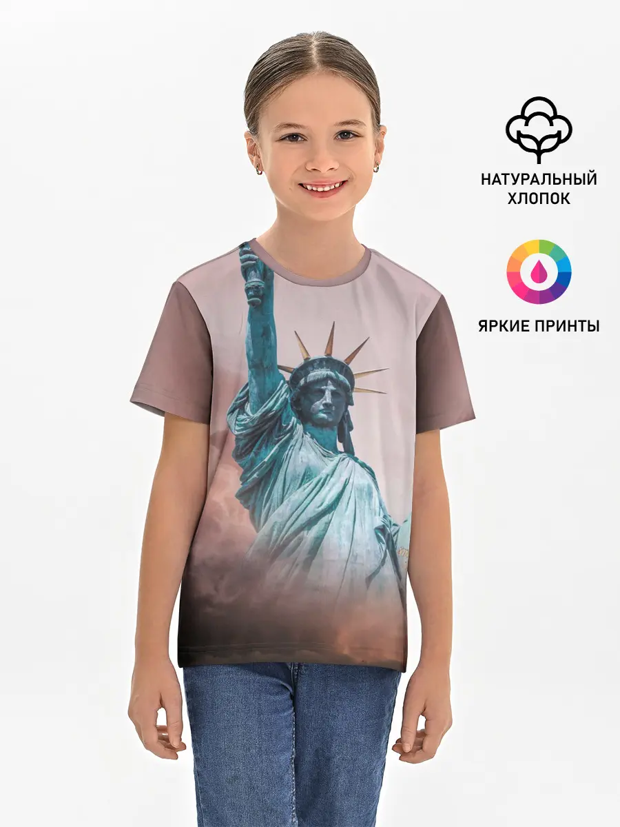 Детская базовая футболка / Статуя свободы