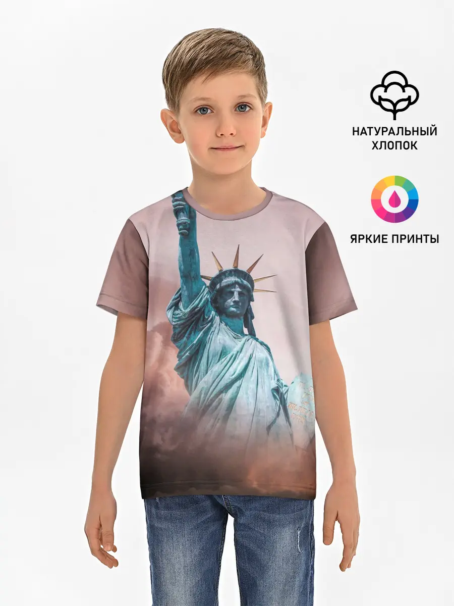 Детская базовая футболка / Статуя свободы