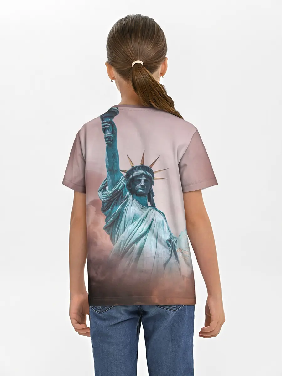 Детская базовая футболка / Статуя свободы