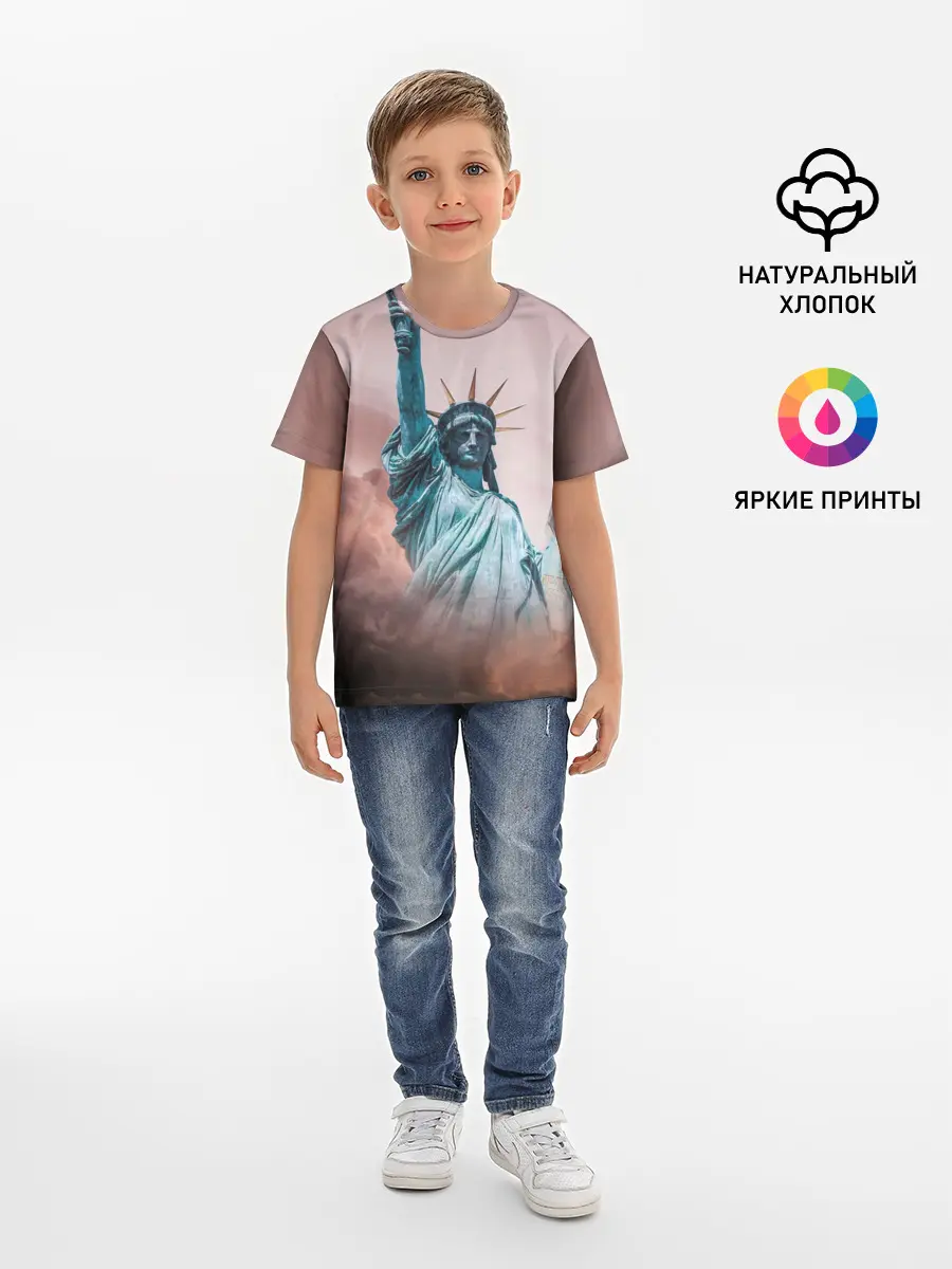 Детская базовая футболка / Статуя свободы
