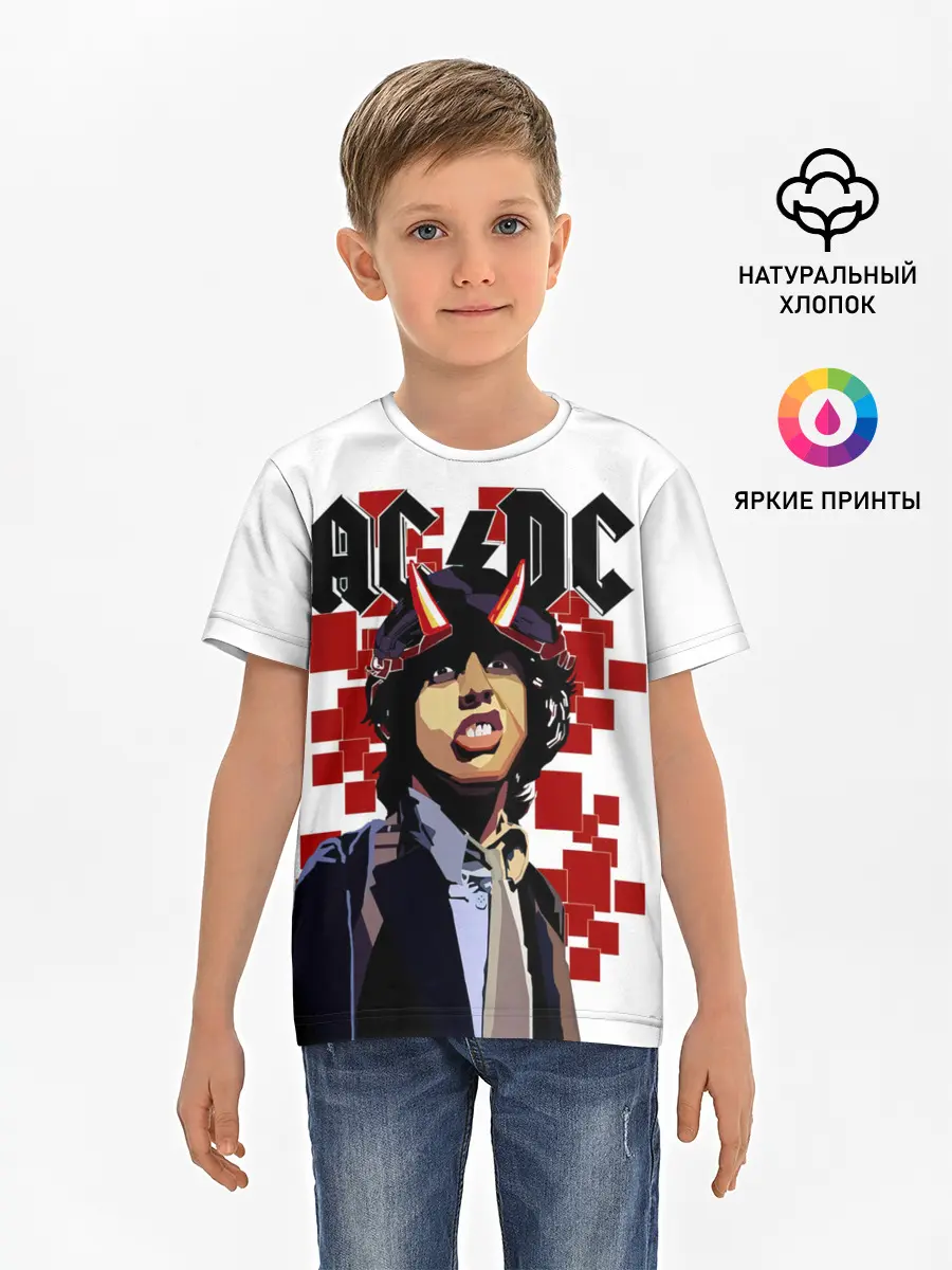 Детская базовая футболка / AC/DC Ангус Янг