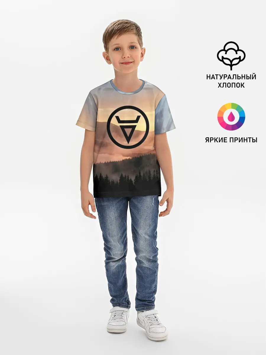 Детская базовая футболка / ВЕЛЕС | РУНЫ | RUNES