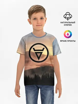 Детская базовая футболка / ВЕЛЕС | РУНЫ | RUNES