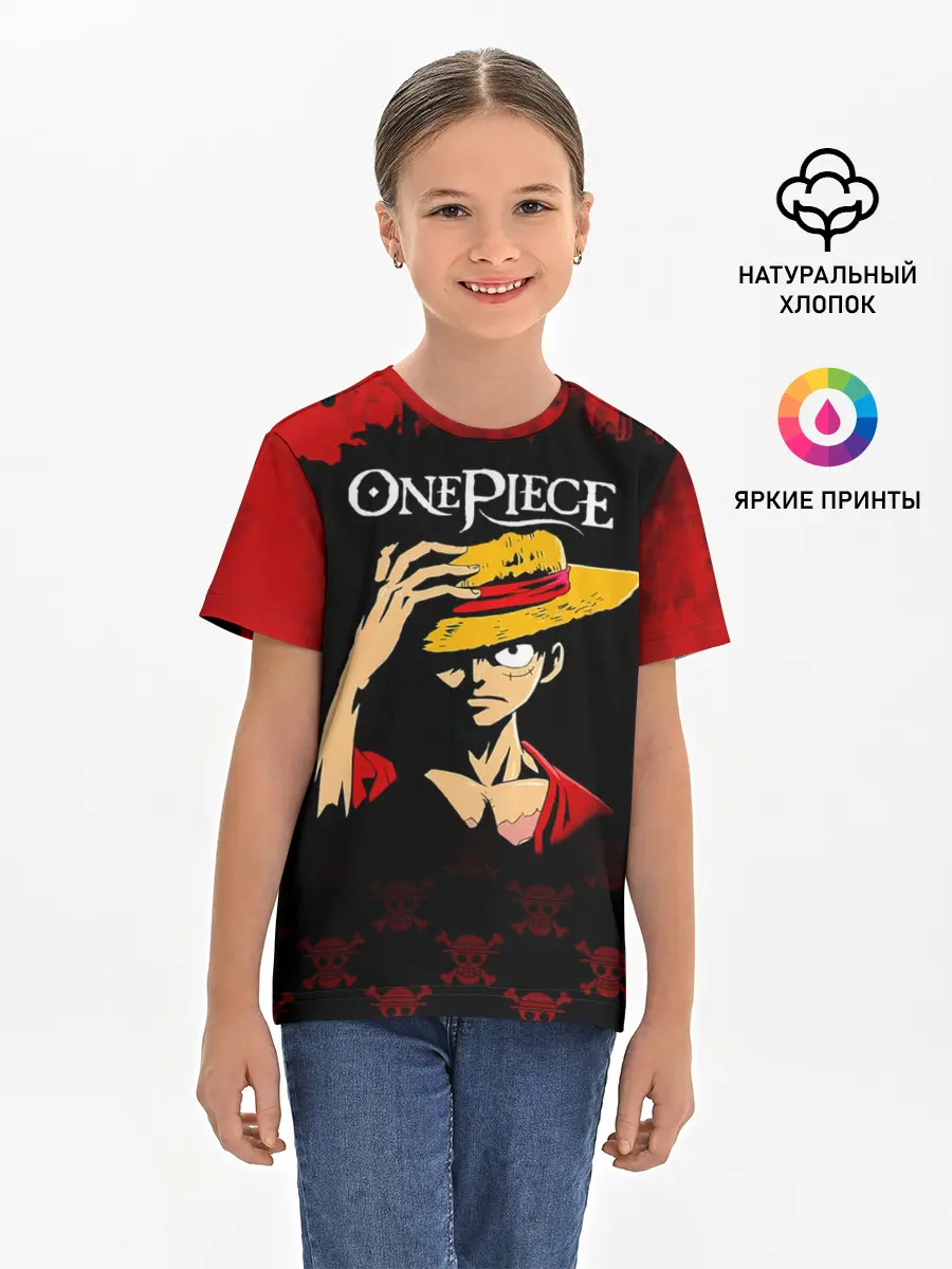 Детская базовая футболка / Луффи One Piece. Большой куш