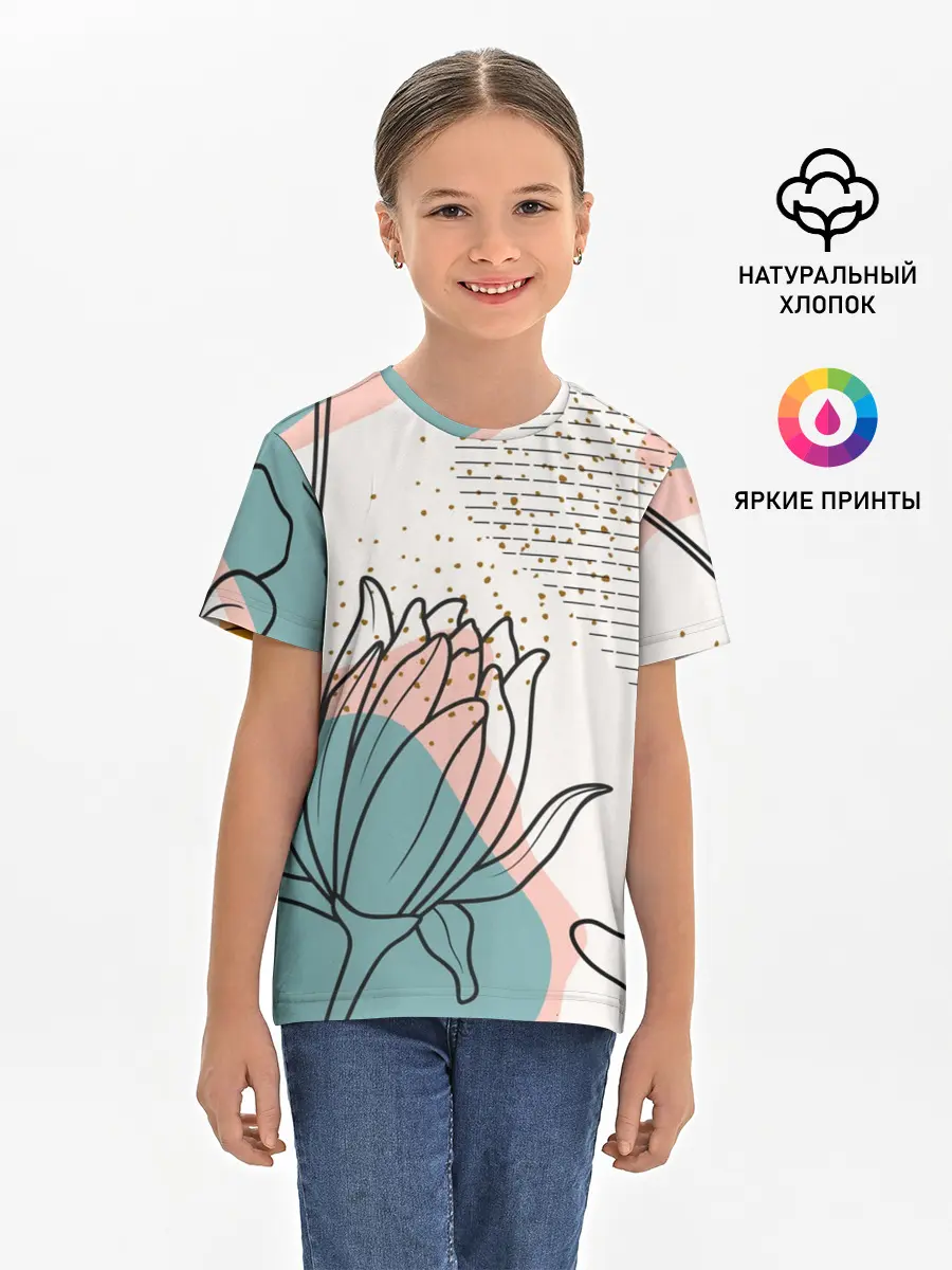Детская базовая футболка / Цветы
