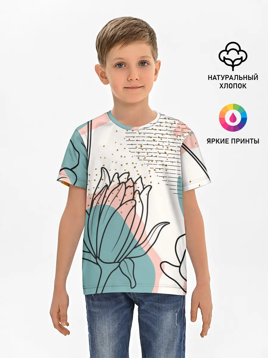 Детская базовая футболка / Цветы