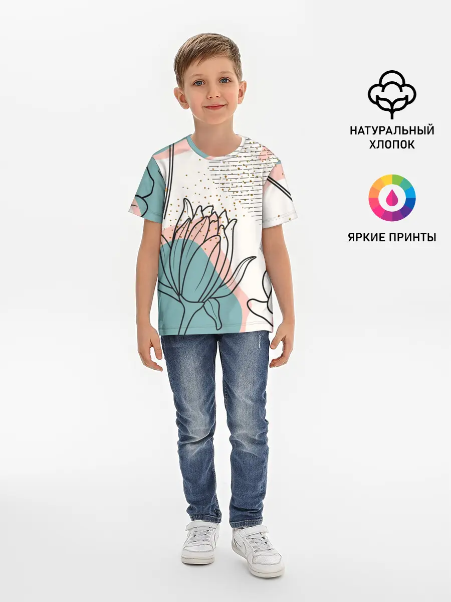 Детская базовая футболка / Цветы