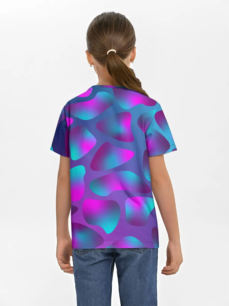 Детская базовая футболка / Неоновые капли