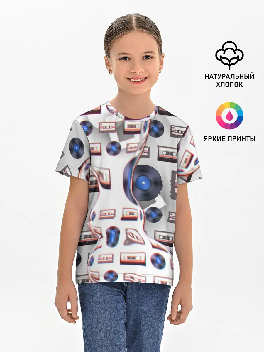 Детская базовая футболка / дискотека 80