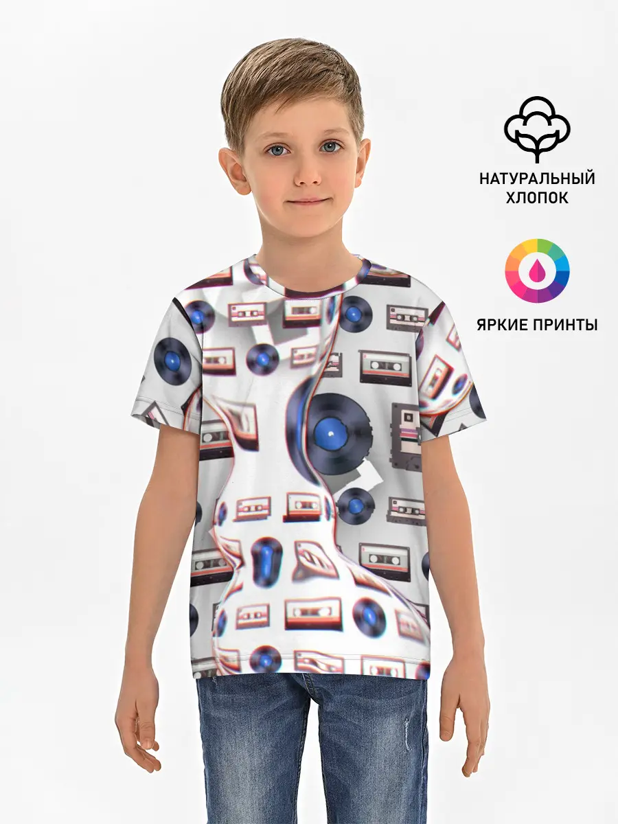 Детская базовая футболка / дискотека 80