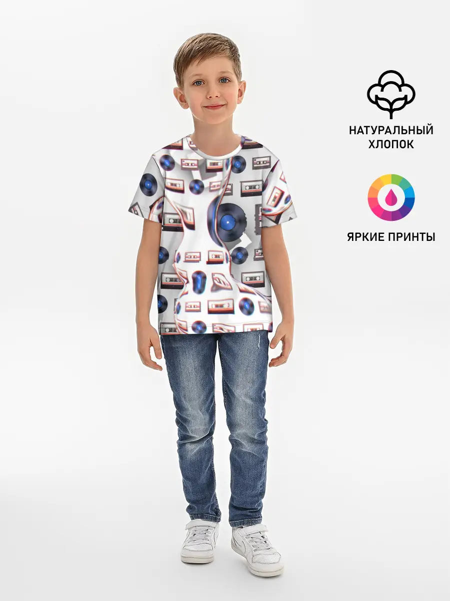 Детская базовая футболка / дискотека 80
