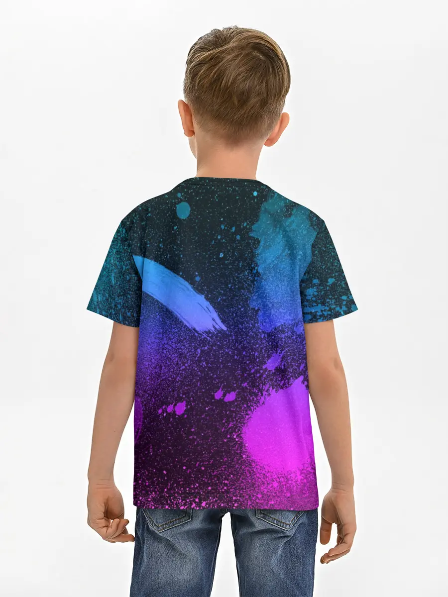 Детская базовая футболка / LAND ROVER NEON