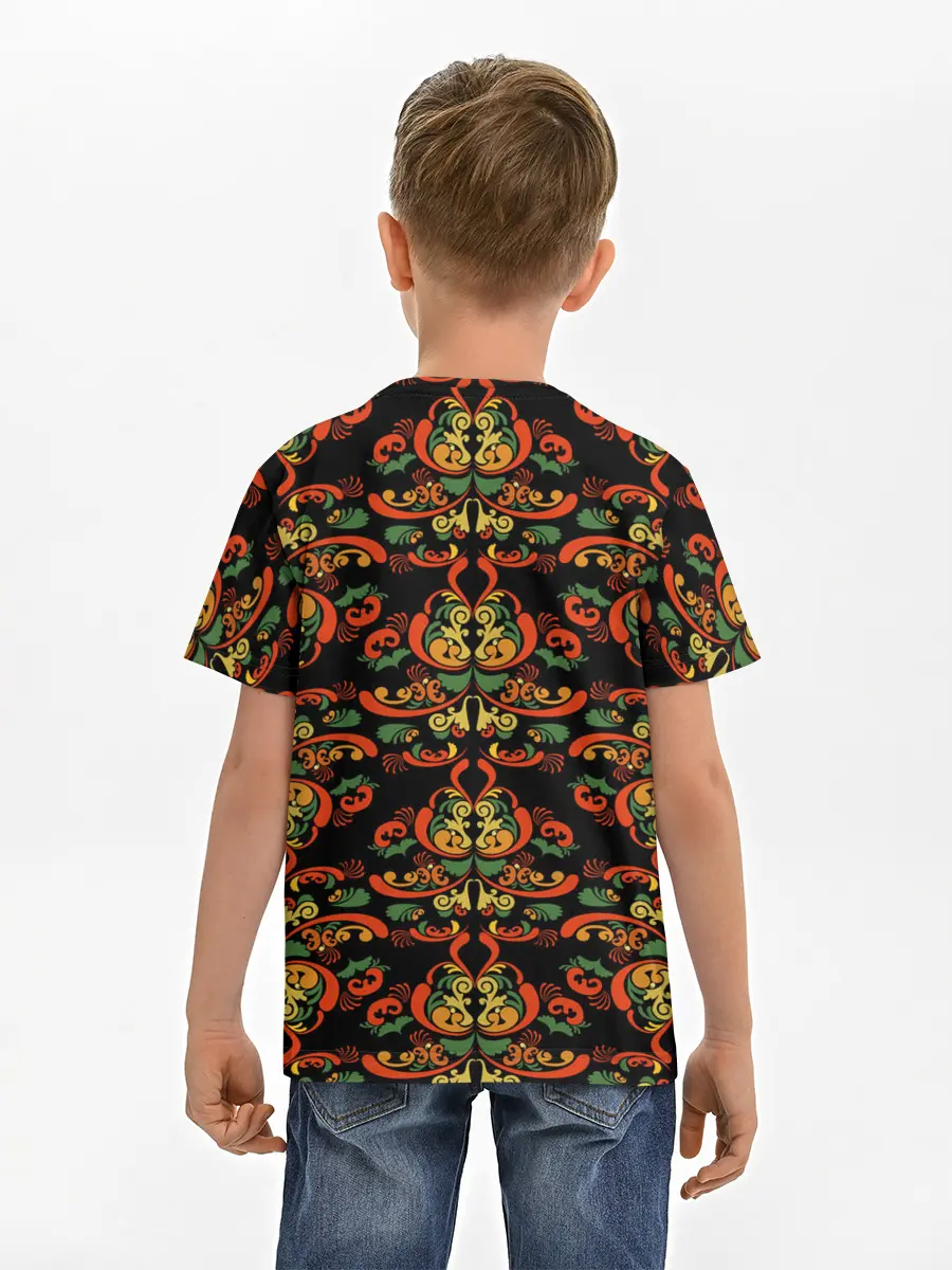 Детская базовая футболка / Хохломские узоры II