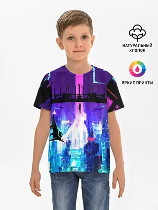 Детская базовая футболка / CYBERPUNK