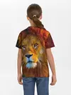 Детская базовая футболка / Лев 3D